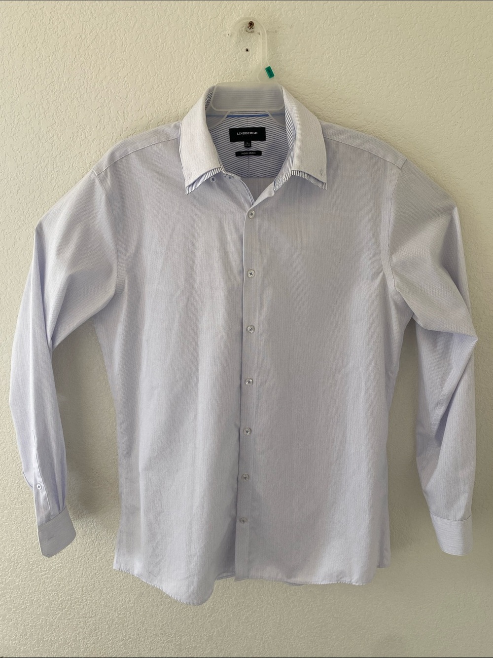 Lindbergh Men's Light Blue Button Down Dress Shirt Size L